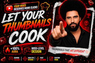 design eye catching gaming youtube thumbnails