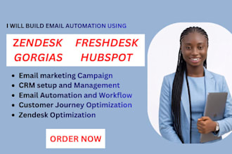 build email automation using zendesk, freshdesk, or hubspot