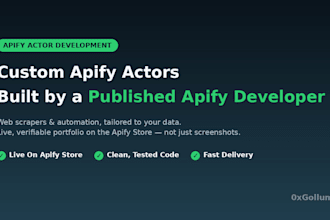 develop a custom apify actor or web scraper for you