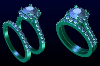 create 3d cad jewelry design, cad jewelry design and custom ring design