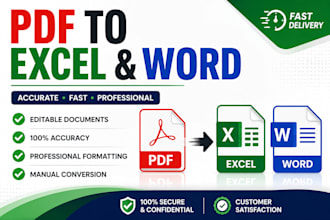 convert PDF to excel or word withaccuracy