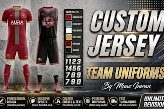 do any custom sports jersey design or sublimation jersey