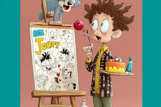 draw cartoon style illustration