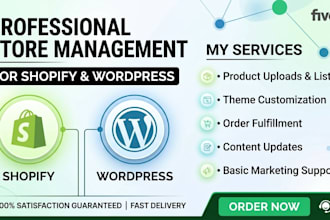 be your expert shopify and wordpress store manager