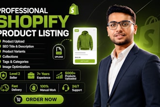 do shopify product listing and product upload
