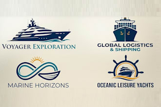 design professional modern boat, yacht, and ship logo