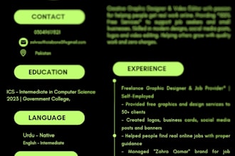 design professional CV resume and modern canva templates