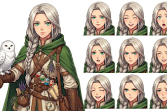 create rpg character faceset and busts
