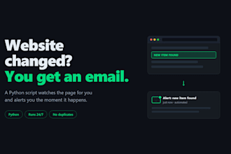 build a python script for web scraping and alerts