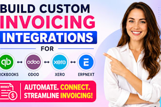 build custom invoicing integrations for quickbooks, odoo, xero, erpnext