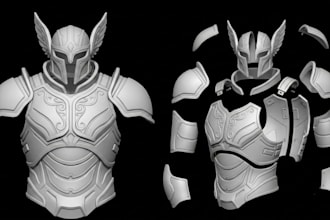 sculpt 3d cosplay armor 3d helmet and 3d mask printable armor design anime mask