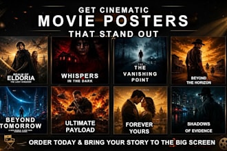 do premium event poster, film poster, horror poster and movie poster design
