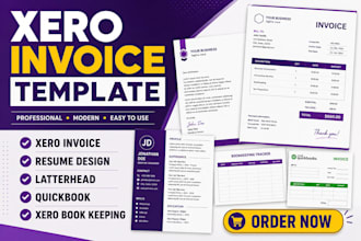 design custom xero invoice template docx pdf custom invoice design bookkeeping