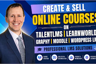 create online courses on talentlms, learnworlds, graphy, moodle, wordpress lms