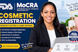 do fda mocra cosmetic registration, product listing and label review