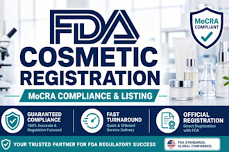 do fda cosmetic registration, listing and mocra compliance