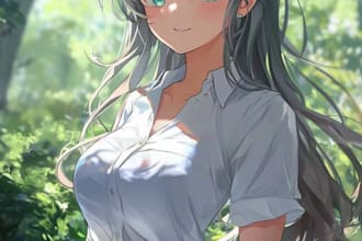 make an anime character illustration for commercial use