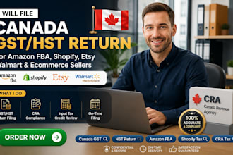 file canada gst hst return for amazon fba shopify etsy walmart ecommerce sellers