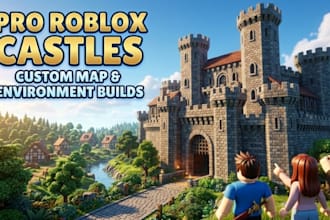 build roblox castle map, roblox environment,  roblox map builder, roblox builder