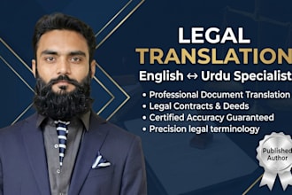 translate legal documents, contracts, and policies between english and urdu