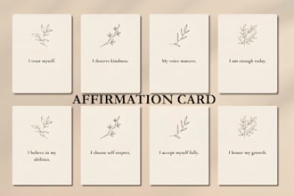 design christian affirmation card or scripture flashcards and prayer journal