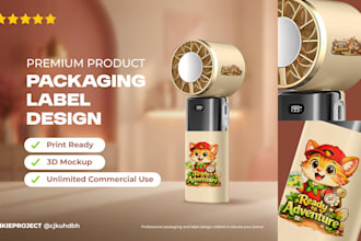 design premium product label for your product
