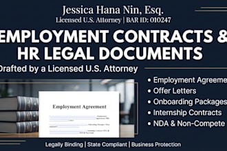 draft legally binding employee onboarding documents and company policy