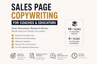 write high converting sales page copy for coaches and educators
