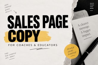 write high converting sales page copy for coaches and educators