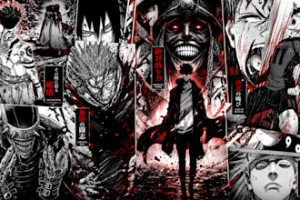 draw custom manga manhwa webtoon pages comic illustrations and comic book cover