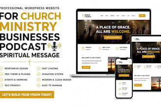 build wordpress website for church ministry businesses podcast spiritual message