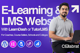 build e learning lms website with wordpress using learndash or tutor lms