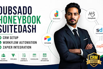 dubsado suitedash crm workflow automation honeybook airtable zapier integration
