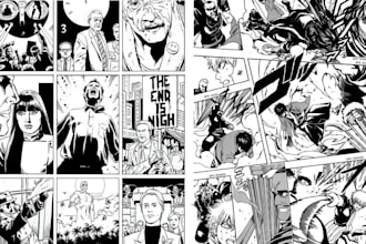 draw manga, comic book, webtoon and anime illustrations webtoon and anime art