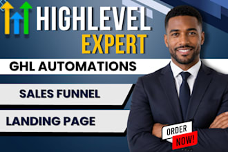 build ghl sales funnel, ghl landing page, ghl sms automation and ghl website