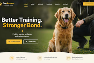 design wix dog training website pet animal website dog walking website