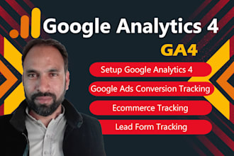set up ga4 ecommerce tracking, google tag manager and web analytics reporting