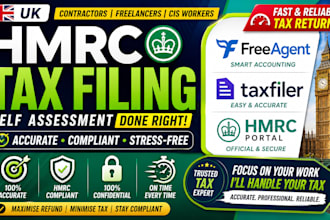 complete hmrc tax filing using freeagent taxfiler and hmrc portal for contractor