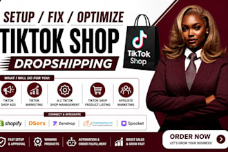 set up tiktok shop, fix tiktok shop, tiktok dropshipping, tiktok marketing