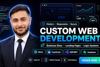 build a responsive react website with optional login and database