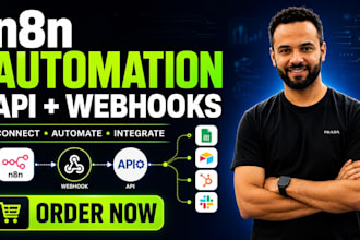integrate custom API and automate workflows using n8n webhooks and make