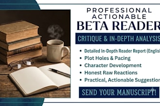 be your beta reader for any genre and provide honest feedbac