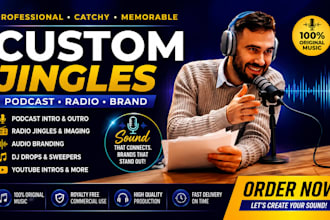 create a custom radio jingle, podcast intro, and audio branding