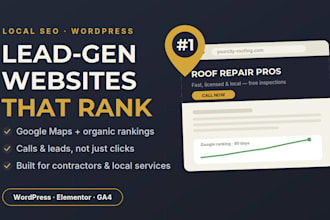 build a local SEO lead generation website in wordpress