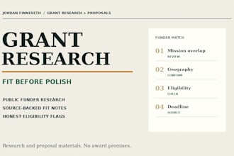 research grants and write your foundation proposal