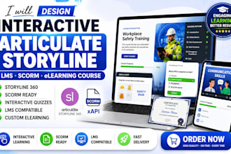 design interactive elearning course in articulate storyline for lms and scorm