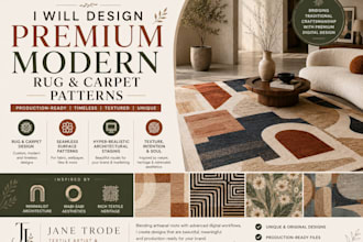 design premium modern rug and carpet patterns