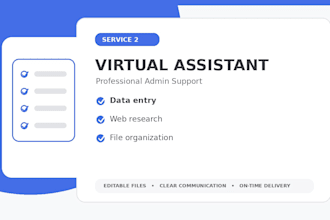 be your reliable virtual assistant for admin support and web research