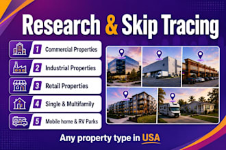 provide research and skip tracing for commercial property owners