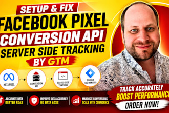 setup facebook pixel conversion API, server side tracking, fix meta pixel by GTM